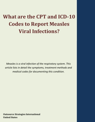 What Are the CPT and ICD-10 Codes to Report Measles Viral Infections?