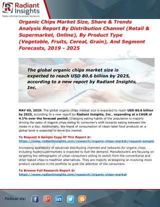 Global Organic Chips Market Anticipated to Grow at a Significant Pace by 2025: Radiant Insights Inc
