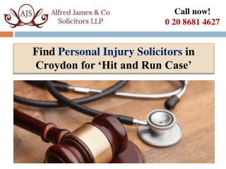 Find Personal Injury Solicitors in Croydon for ‘Hit and Run Case’