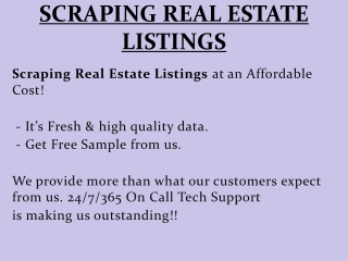 Scraping Real Estate Listings