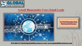 Avisoft Bioacoustics Users Email Leads