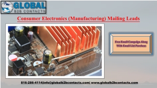 Consumer Electronics (Manufacturing) Mailing Leads