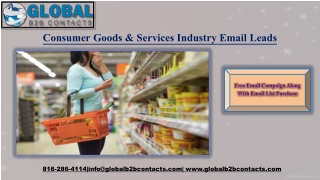 Consumer Goods & Services Industry Email Leads