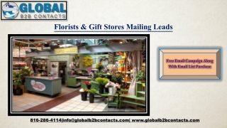 Florists & Gift Stores Mailing Leads