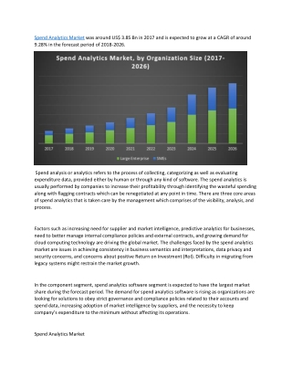 Spend Analytics Market