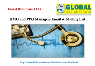 HMO and PPO Managers Email & Mailing List