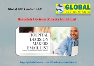 Hospitals Decision Makers Email List