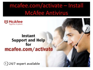 www.McAfee.com/activate -McAfee antivirus gives the best security