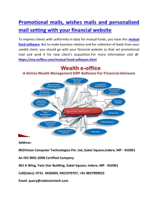This Mutual Fund software Fully automated software with little human intervention