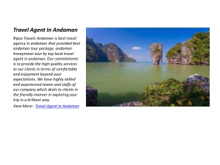 Travel Agent In Andaman