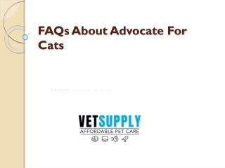 FAQs About Advocate For Cats