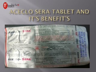 Aceclo Sera Tablet Benefits in Hindi