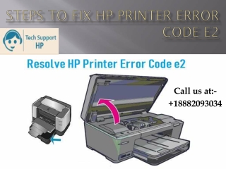 Steps to Fix HP Printer Error Code e2