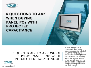 6 Questions to Ask When Buying Panel PCs with Projected Capacitance