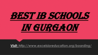 Best IB schools in Gurgaon