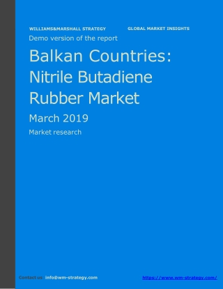 WMStrategy Demo Balkan Countries Nitrile Butadiene Rubber Market March 2019