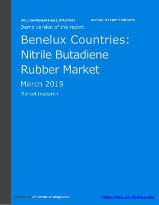 WMStrategy Demo Benelux Countries Nitrile Butadiene Rubber Market March 2019