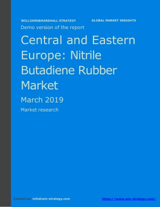 WMStrategy Demo Central And Eastern Europe Nitrile Butadiene Rubber Market March 2019