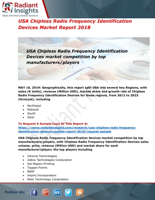 Global Chipless Radio Frequency Identification Devices Market 2018 Industry Insights, Share and Forecast Growth 2023