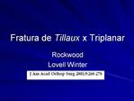 Fratura de Tillaux x Triplanar