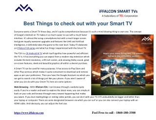 Best Things to check out with your Smart TV