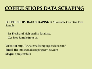 Coffee Shops Data Scraping