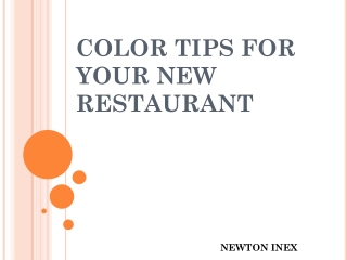 Color Tips For Your New Restaurant