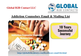 Addiction Counselors Email & Mailing List