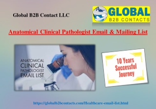 Anatomical Clinical Pathologist Email & Mailing List