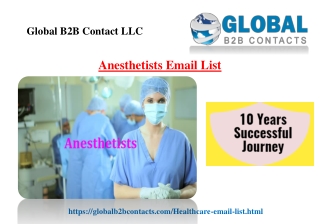 Anesthetists Email List