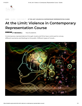 At the Limit_ Violence in Contemporary Representation Course - Edukite