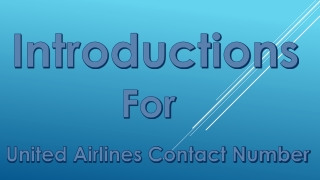 United Airlines Contact Number For Book Flights Tickets