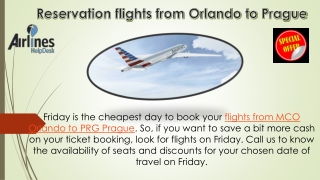 Reservations flights from Orlando to prague
