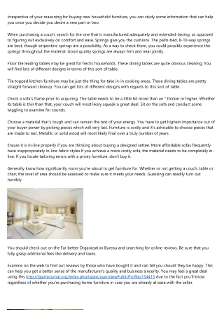 Every thing You Ought To Find Out About Furnishings