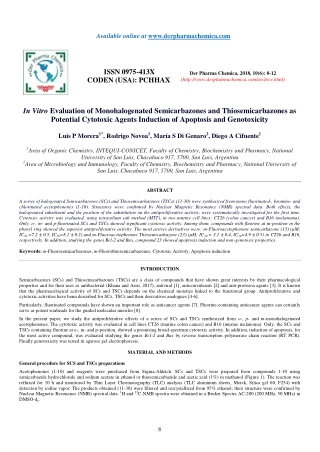 In Vitro Evaluation of Monohalogenated Semicarbazones and Thiosemicarbazones as Potential Cytotoxic Agents Induction of