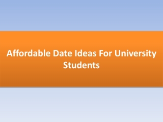 Affordable Date Ideas For University Students