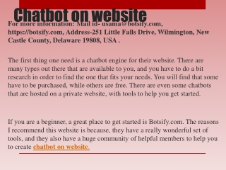 chatbot on website
