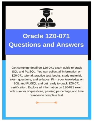 Oracle 1Z0-071 Exam New Questions and Answers