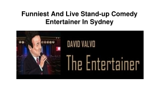 Funniest And Live Stand-up Comedy Entertainer In Sydney