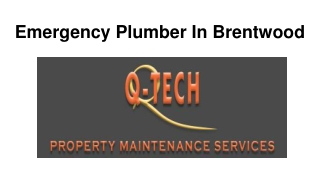 Emergency Plumber In Brentwood