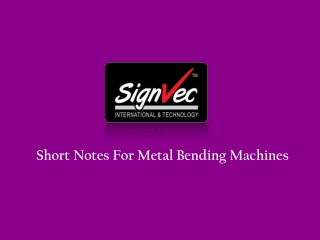 Bending Machines Manufacturer