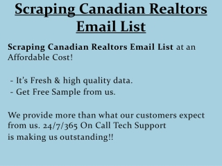 Scraping Canadian Realtors Email List