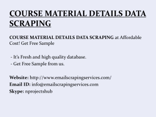 COURSE MATERIAL DETAILS DATA SCRAPING