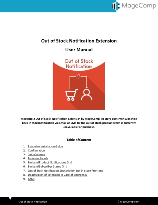 Magento 2 Out of Stock Notification Extension by MageComp
