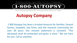 Autopsy Company - 1 800 Autopsy