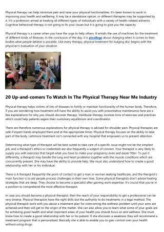 10 Principles Of Psychology You Can Use To Improve Your What's A Physical Therapist
