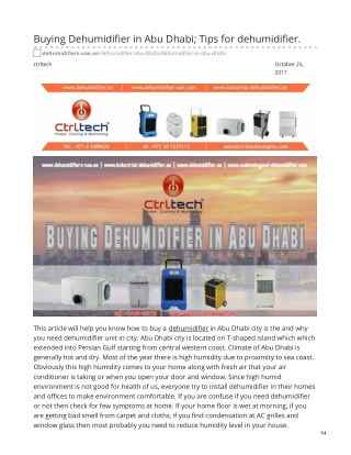 Buying Dehumidifier in Abu Dhabi; Tips for dehumidifier. #dehumidifierinabudhabi