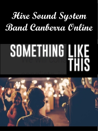 Hire Sound System Band Canberra Online