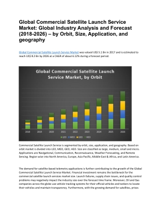 Global Commercial Satellite Launch Service Market