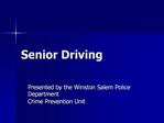 Senior Driving